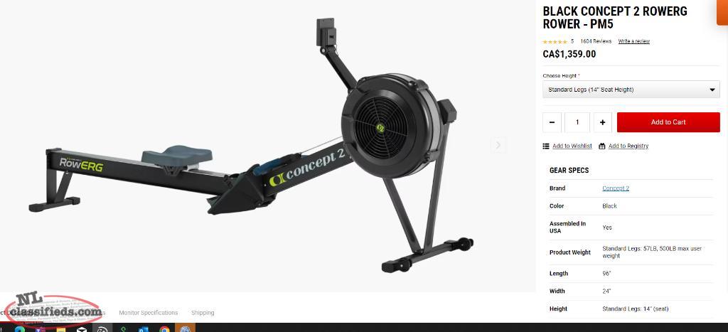 Used Rogue Rower Rogue Rower Concept 2 RowERG - Meadows, Newfoundland Labrador | NL ...