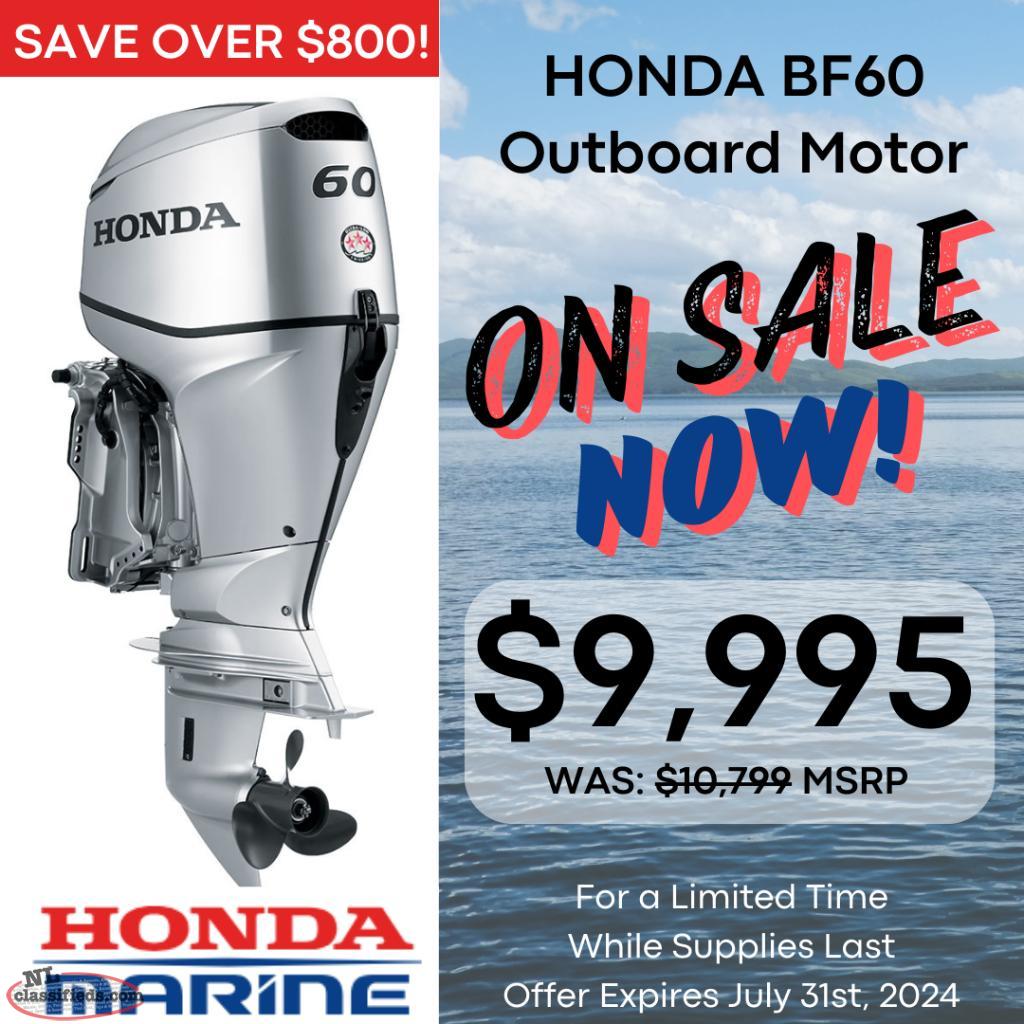 Honda BF60 Outboard Motors *ON SALE SAVE 800!* Corner Brook