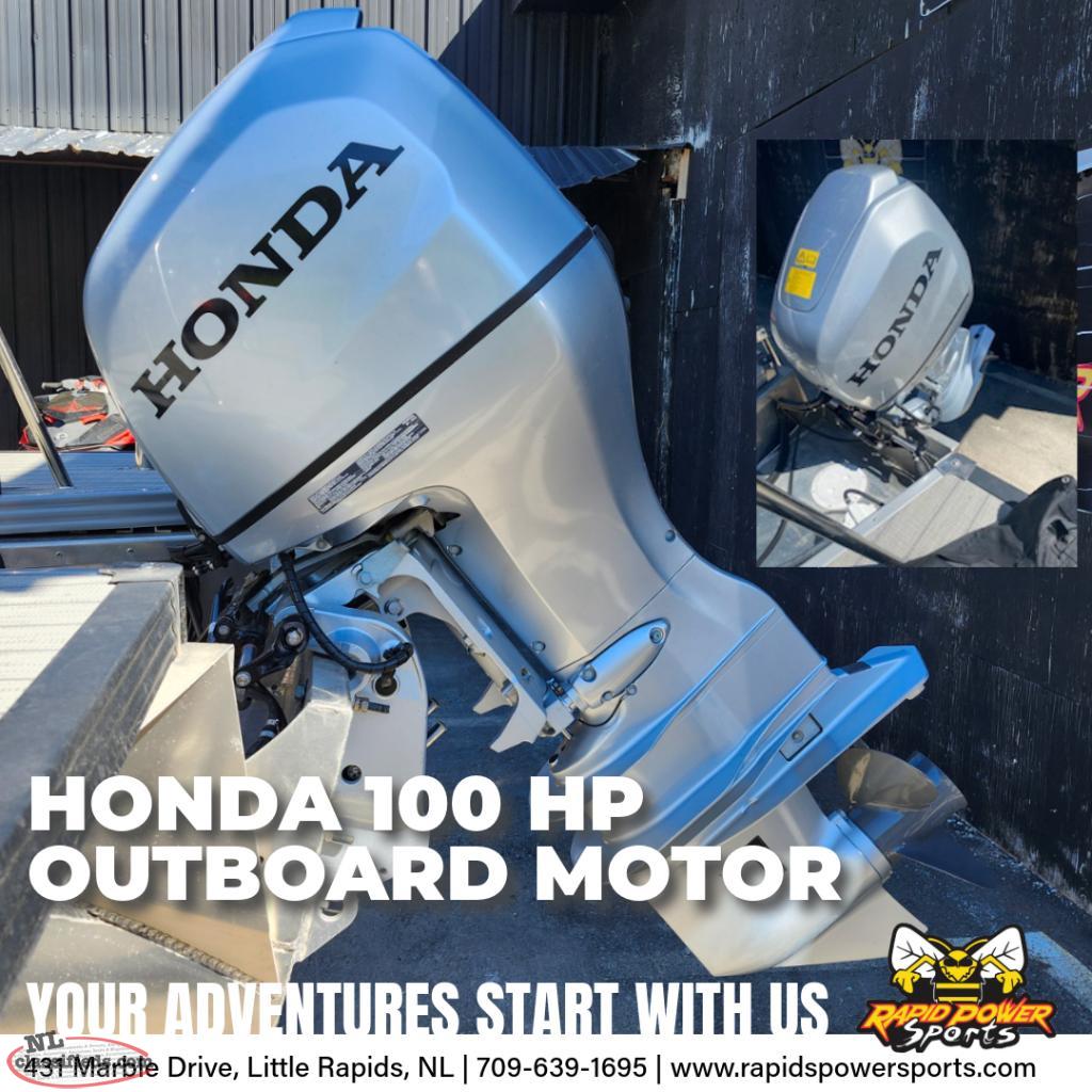 2022 MANITOU ENCORE 250 with 100 HP HONDA OUTBOARD MOTOR Little