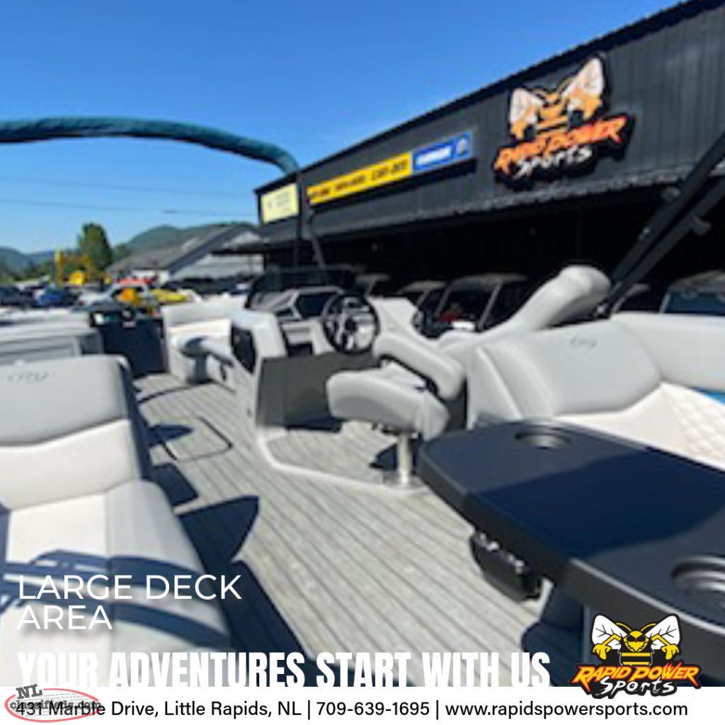 2022 MANITOU ENCORE 250 with 100 HP HONDA OUTBOARD MOTOR Little