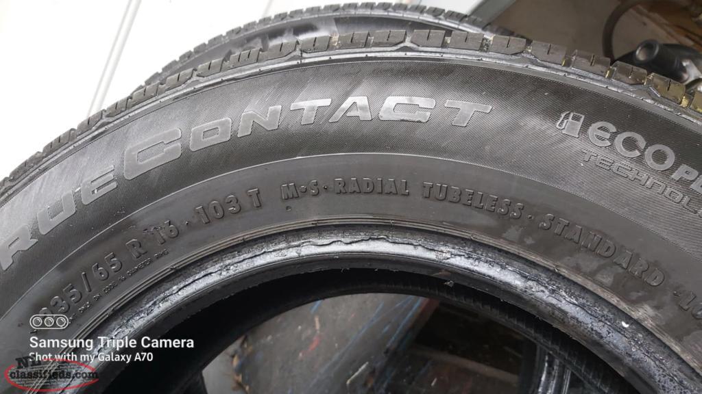 Set of Two Continental M&S Radial Tubeless Standard Load Tires ...