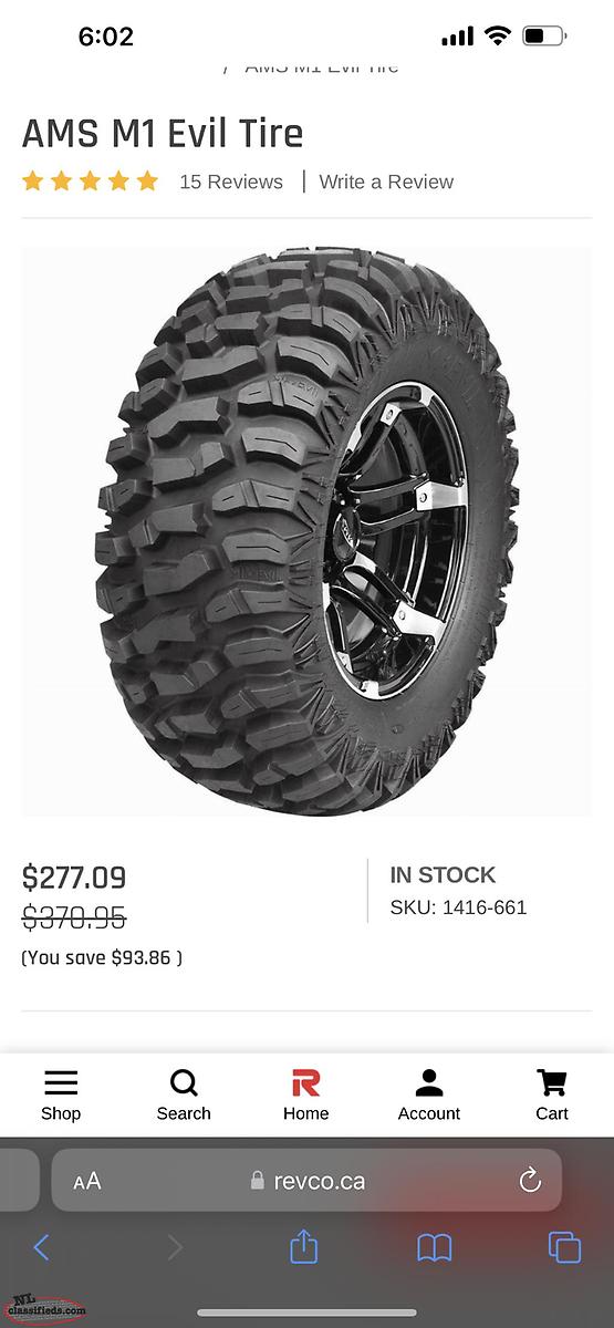 M1 Evil tires St. Johns, Newfoundland Labrador NL Classifieds