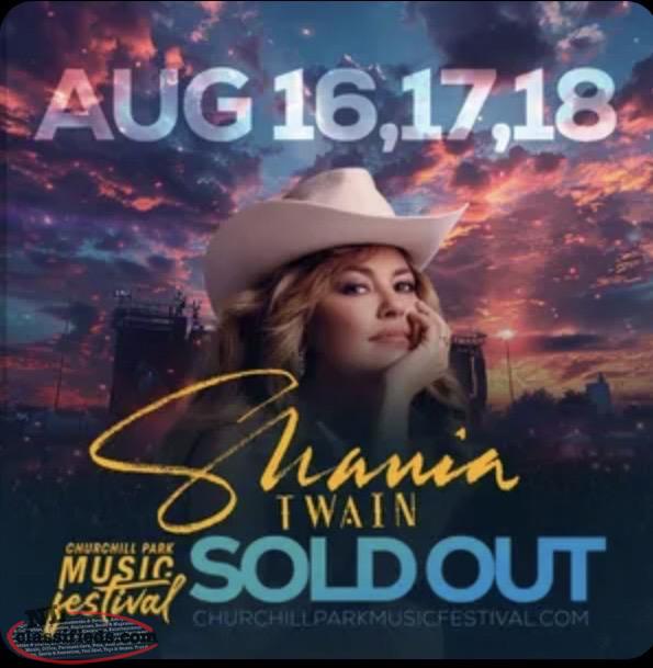 2 VIP Shania Twain Tickets St Johns, Newfoundland Labrador NL