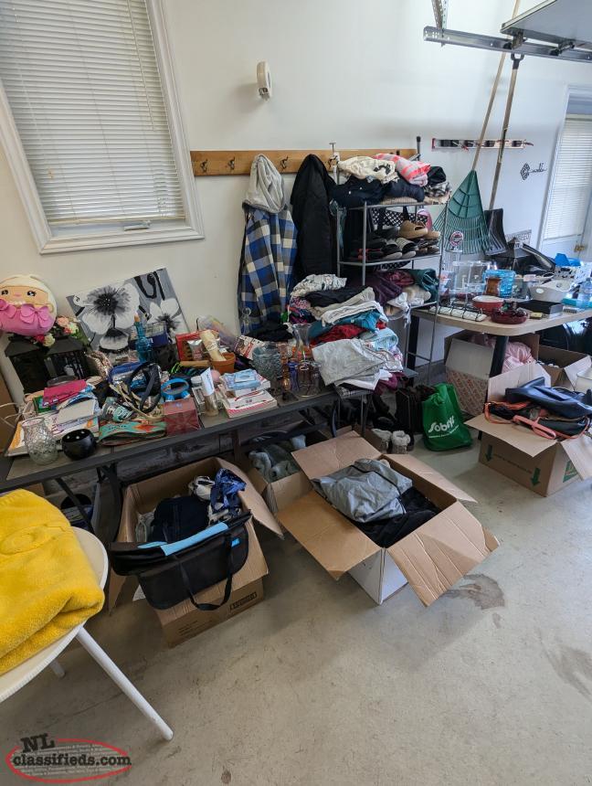 Garage Sale (Clothes, Dishes. Makeup) Christmas Tree Etc.. St.john's