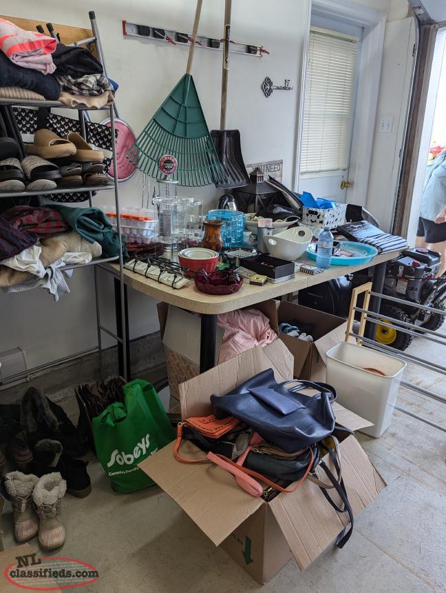 Garage Sale (Clothes, Dishes. Makeup) Christmas Tree Etc.. St.john's