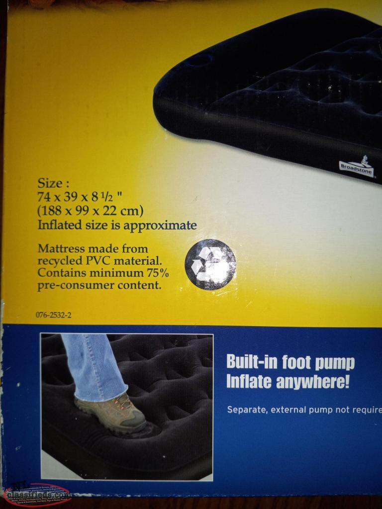 Broadstone Twin size Air Bed pump built in new St. John's