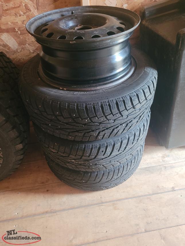 15'' STUDDED TIRES AND RIMS Bay Roberts Area, Newfoundland Labrador